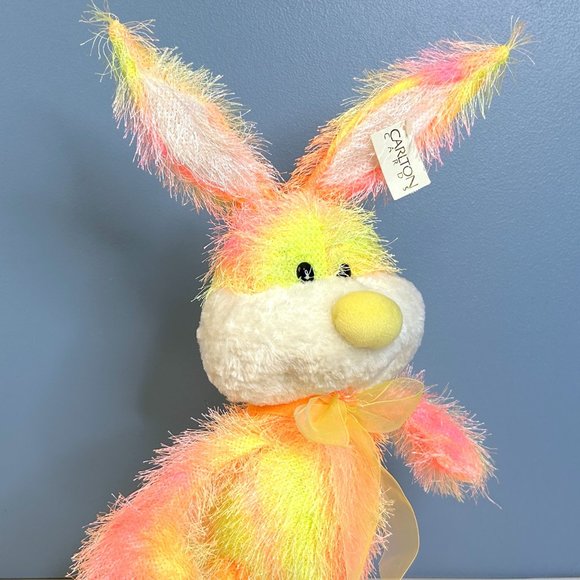 RARE Vintage Carlton Cards Poseable Bunny‎ Rabbit 14" Plush Stuffed Animal Toy - Picture 3 of 7